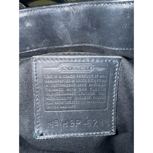 Vintage Coach Hampton Black Nylon Tote Shoulder Bag Leather Straps Style 6260 - Picture 5 of 11